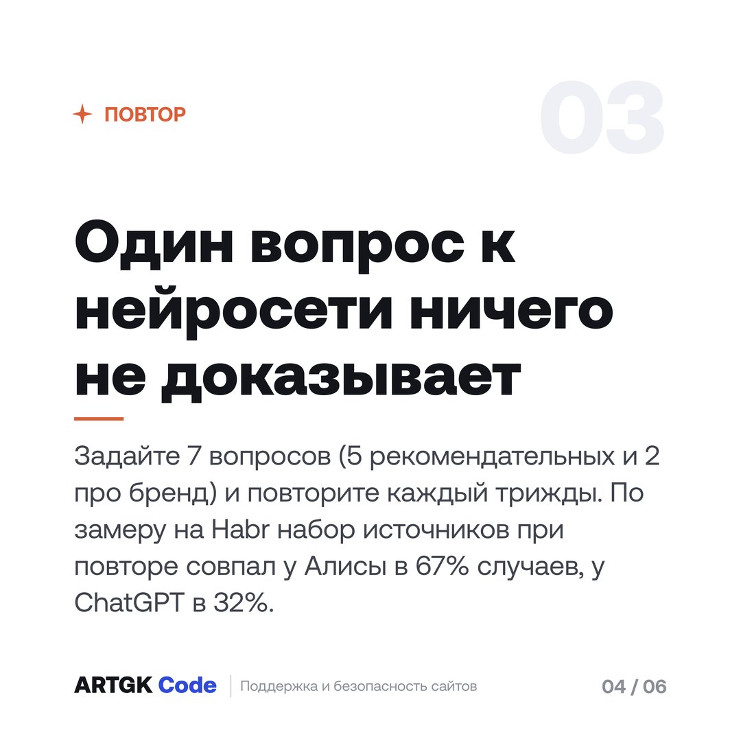 Слайд 4 — Почему ChatGPT и Алиса не советуют вашу компанию - и как это проверить